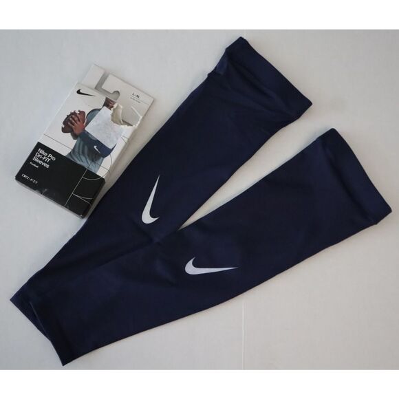 Nike Pro Unisex Sz L/XL Blue Dri-FIT Football Sleeves - Picture 8 of 8